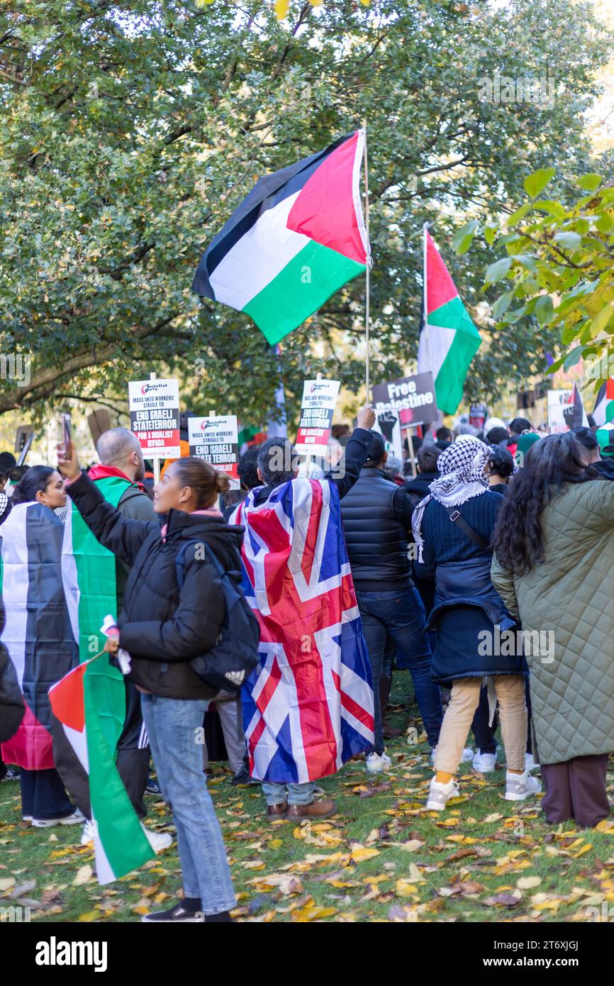 11th November Palestinian Solidarity March - Armistace Day Stock Photo ...
