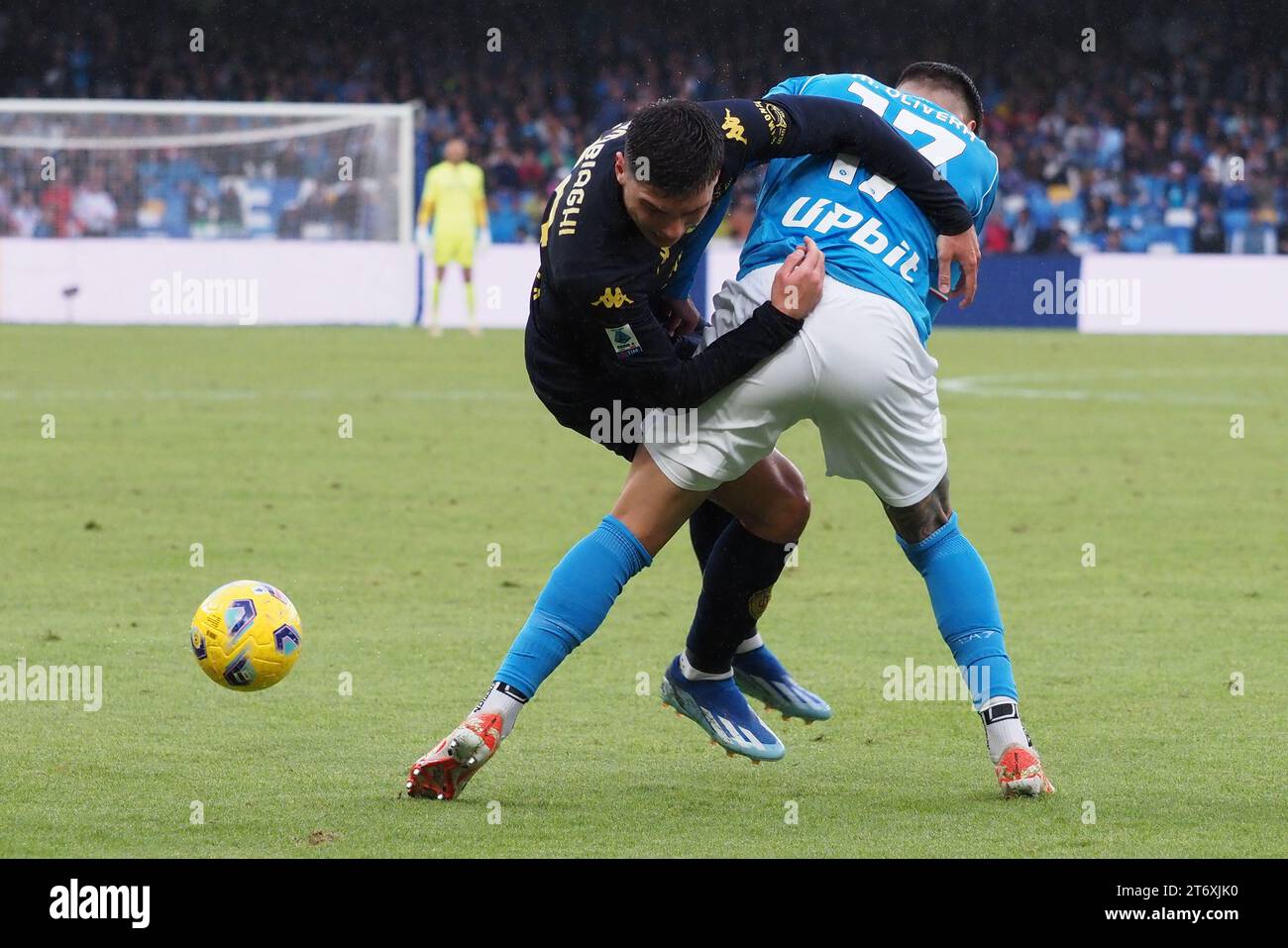 Mathías Olivera player of Napoli and Nicolò Cambiaghi player of Empoli