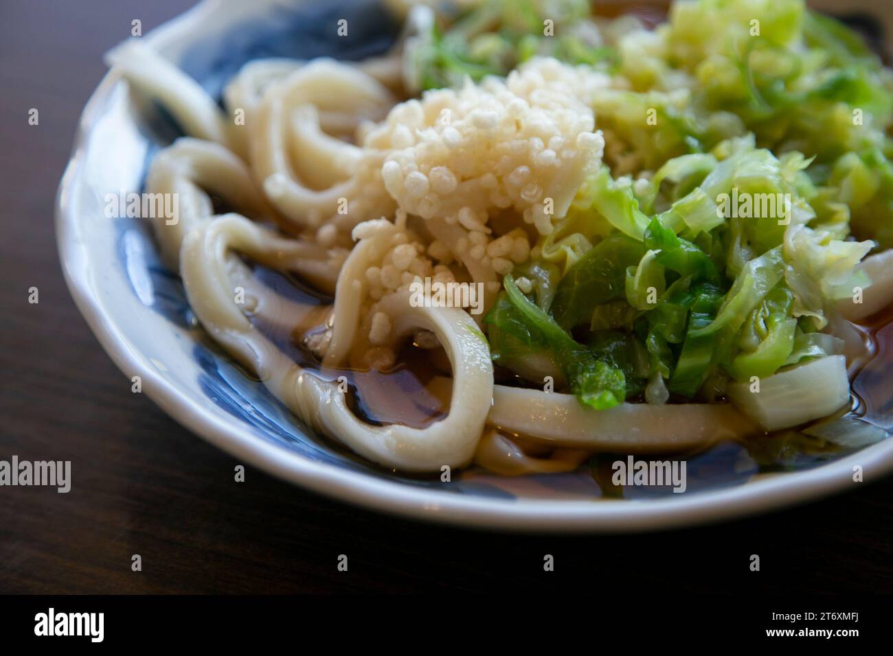 Cold Udon noodle dish served with miso sauce in Fujiyoshida city in Japan Stock Photo Alamy