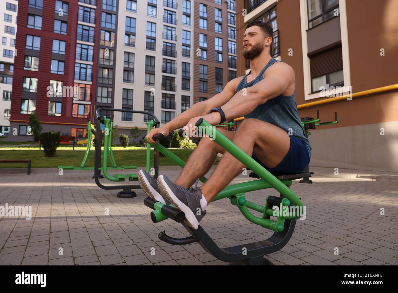Rowing machine wellness hi-res stock photography and images - Alamy