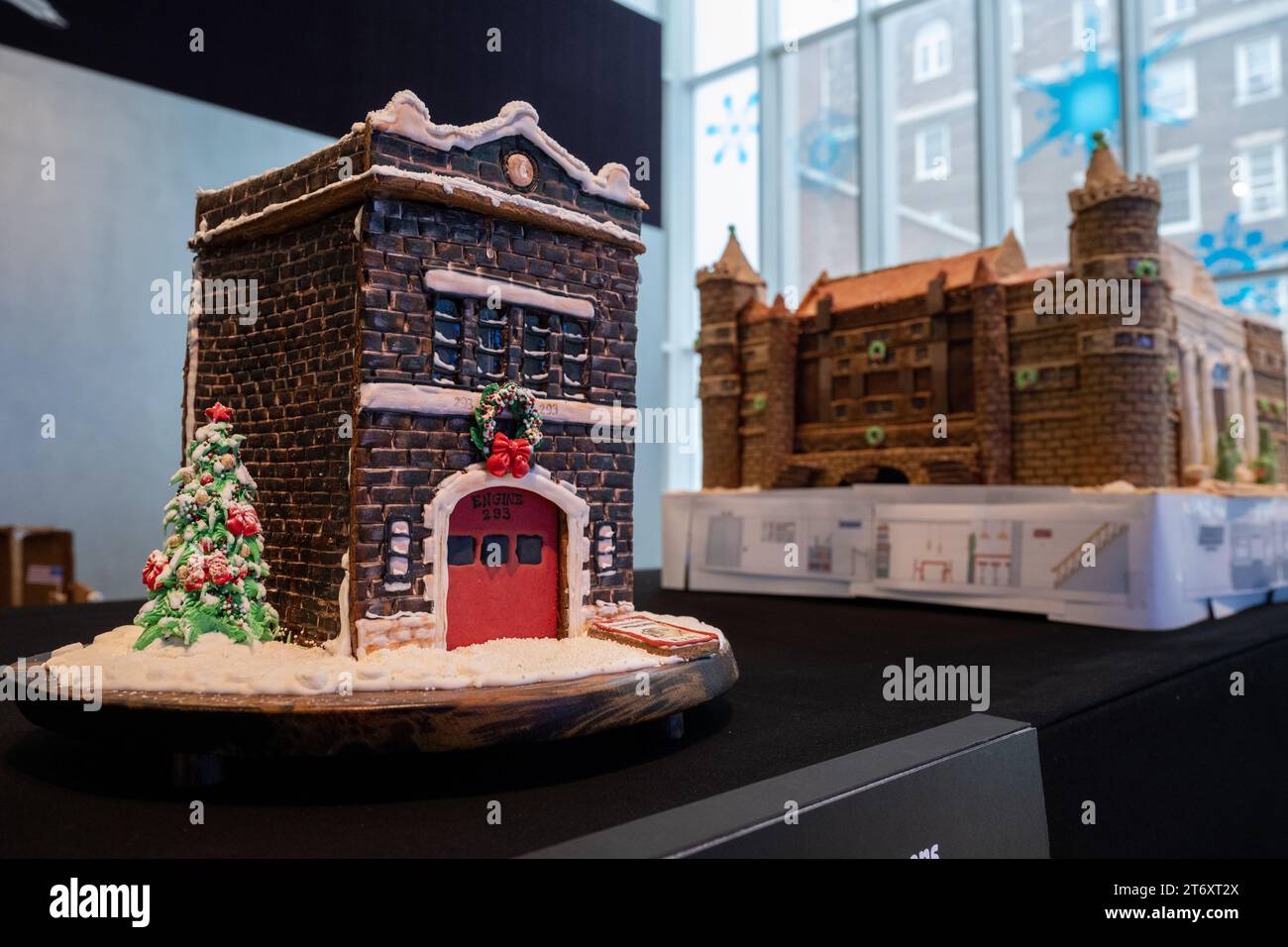 The Engine 293 Firehouse in Queens, re-created in gingerbread, on ...