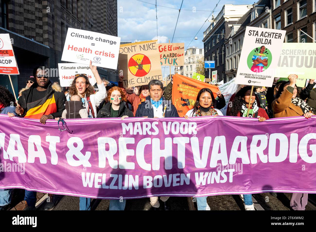 Amsterdam The Netherlands 12th November 2023 Klimaatmars. Climate March