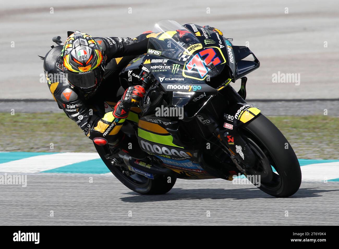 Italian rider Marco Bezzecchi of Mooney VR46 Racing Team in action ...