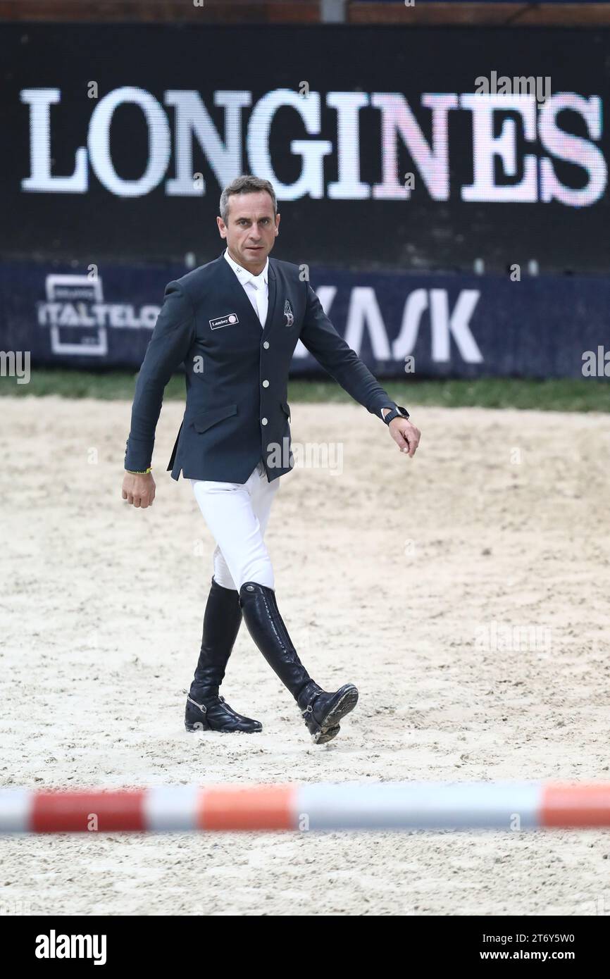 Julien Epaillard of France competes in the LONGINES FEI Jumping World Cup™ Verona Stock Photo