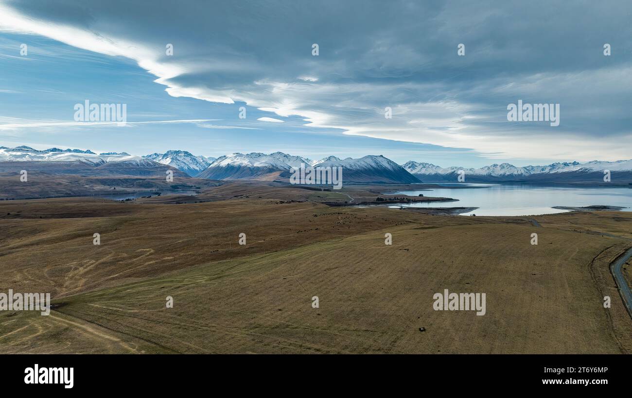 Aerial desert ranch drone view hi-res stock photography and images - Alamy
