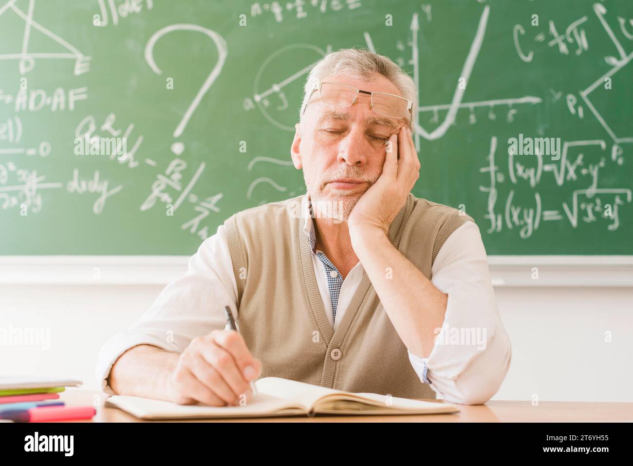 Scary teacher stock illustration. Illustration of mathematics - 29800264