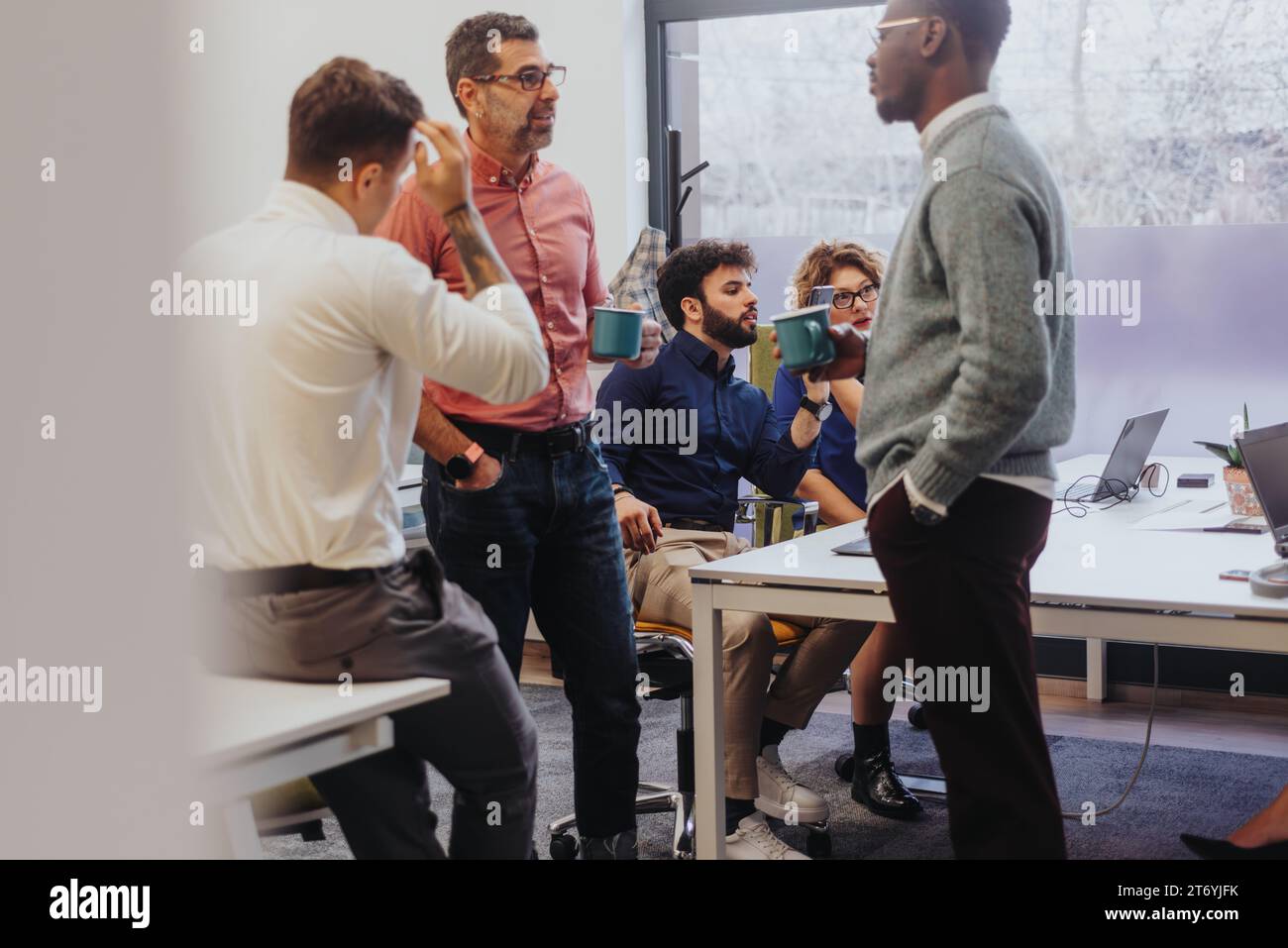 Multicultural Business Team Collaborating in a Modern Corporate Office ...