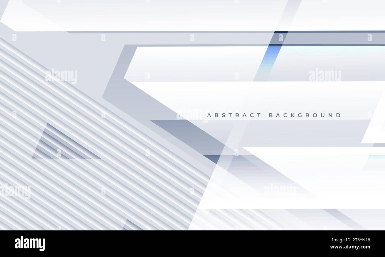 White and soft grey modern geometric abstract business background with ...