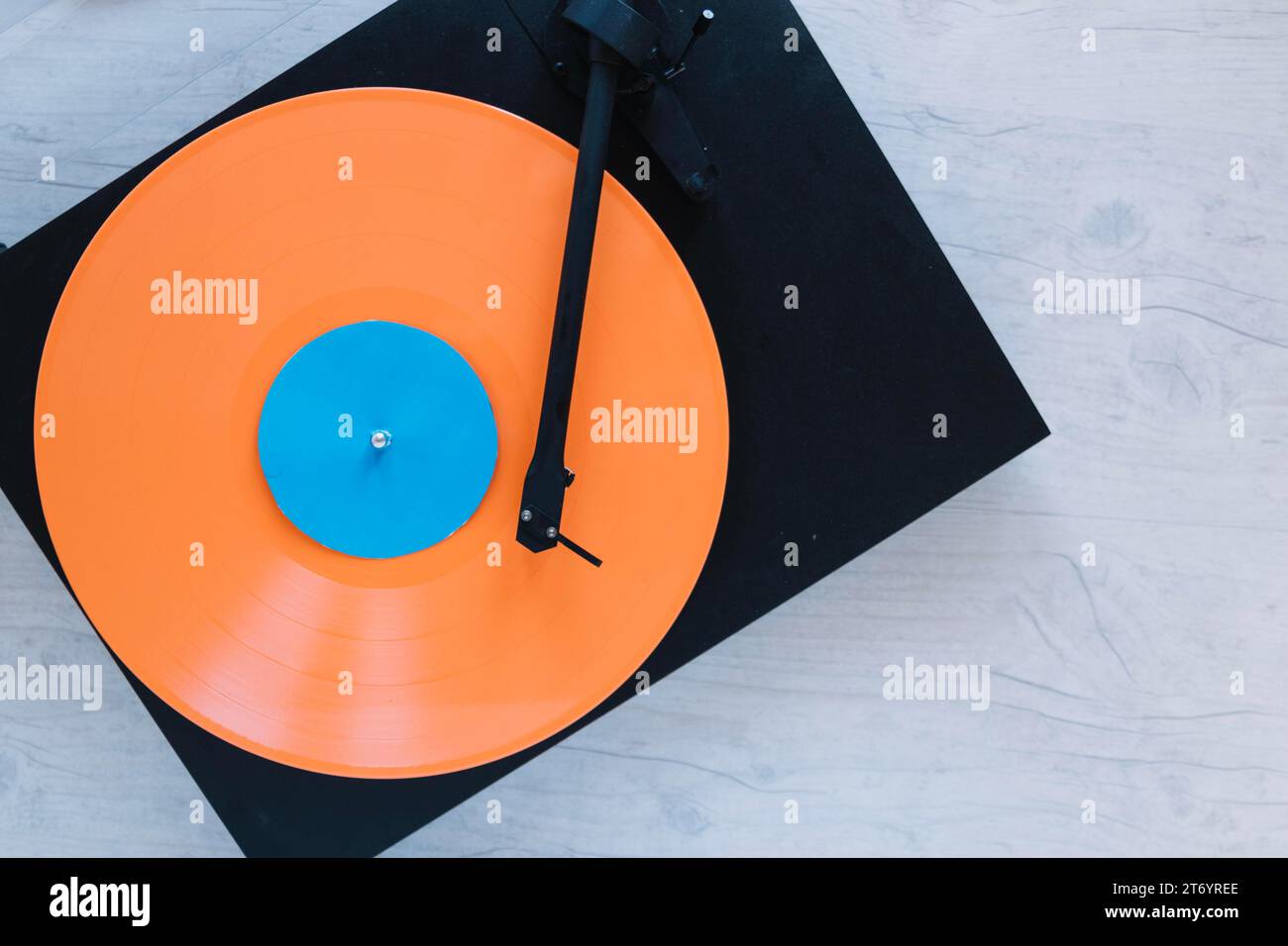 From record player with vinyl disc Stock Photo - Alamy