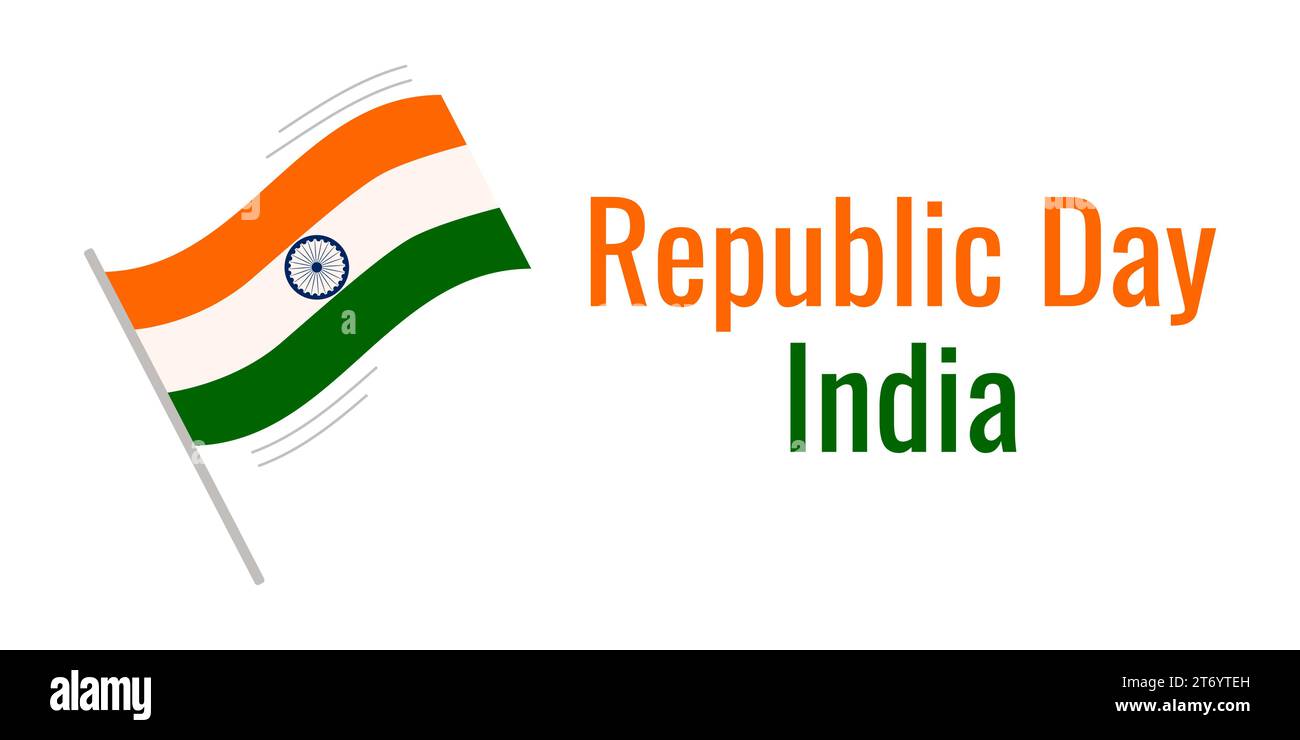 Republic Day in India. Holiday concept. National flag Tricolor. January