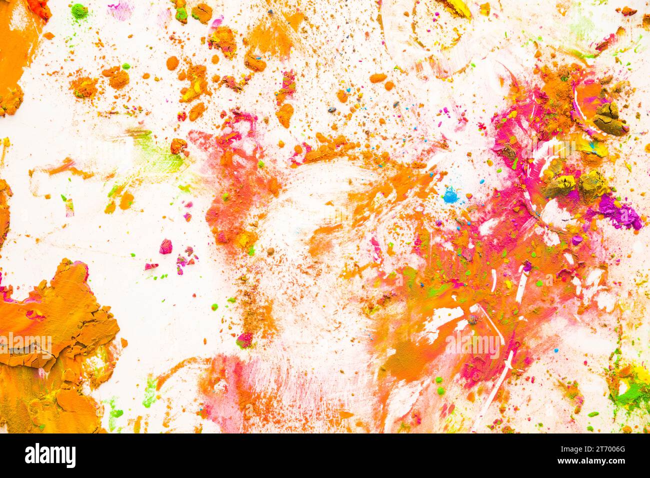 Color dust particles splattered white background Stock Photo Alamy