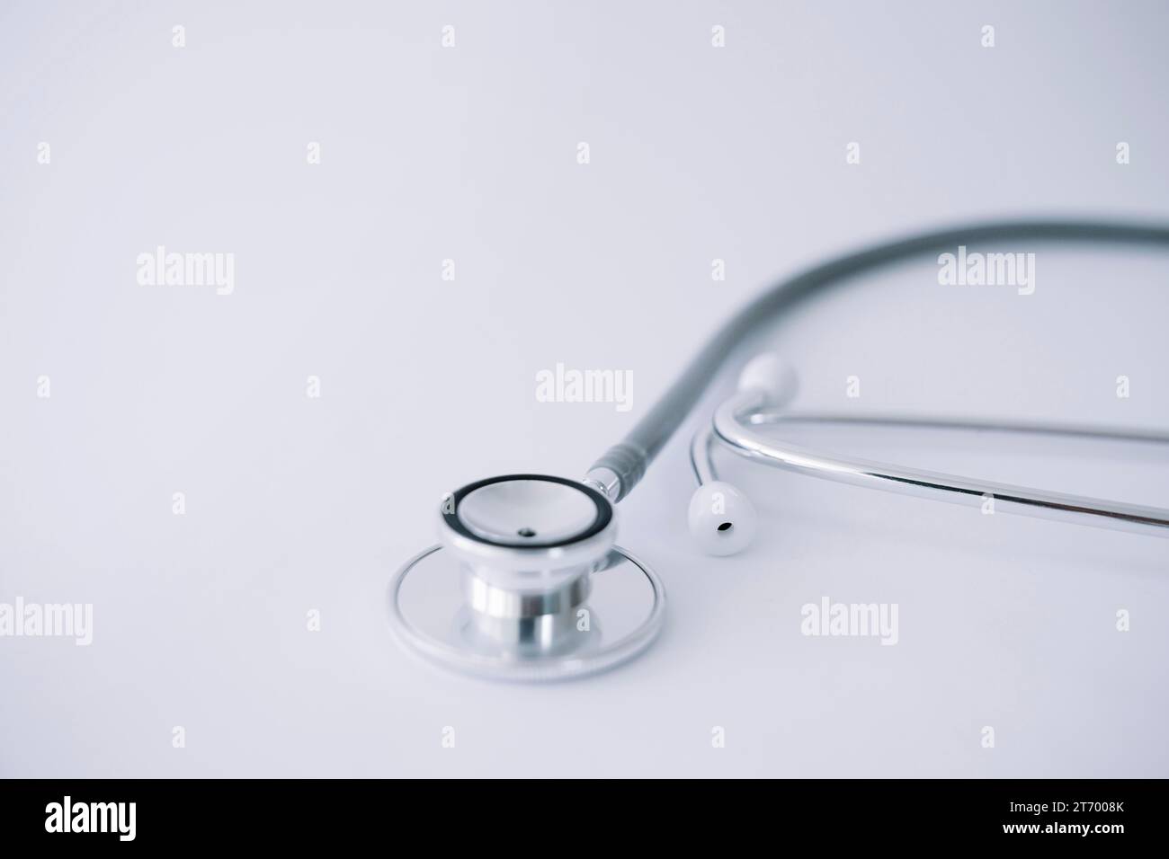 Cool stethoscope with white background Stock Photo