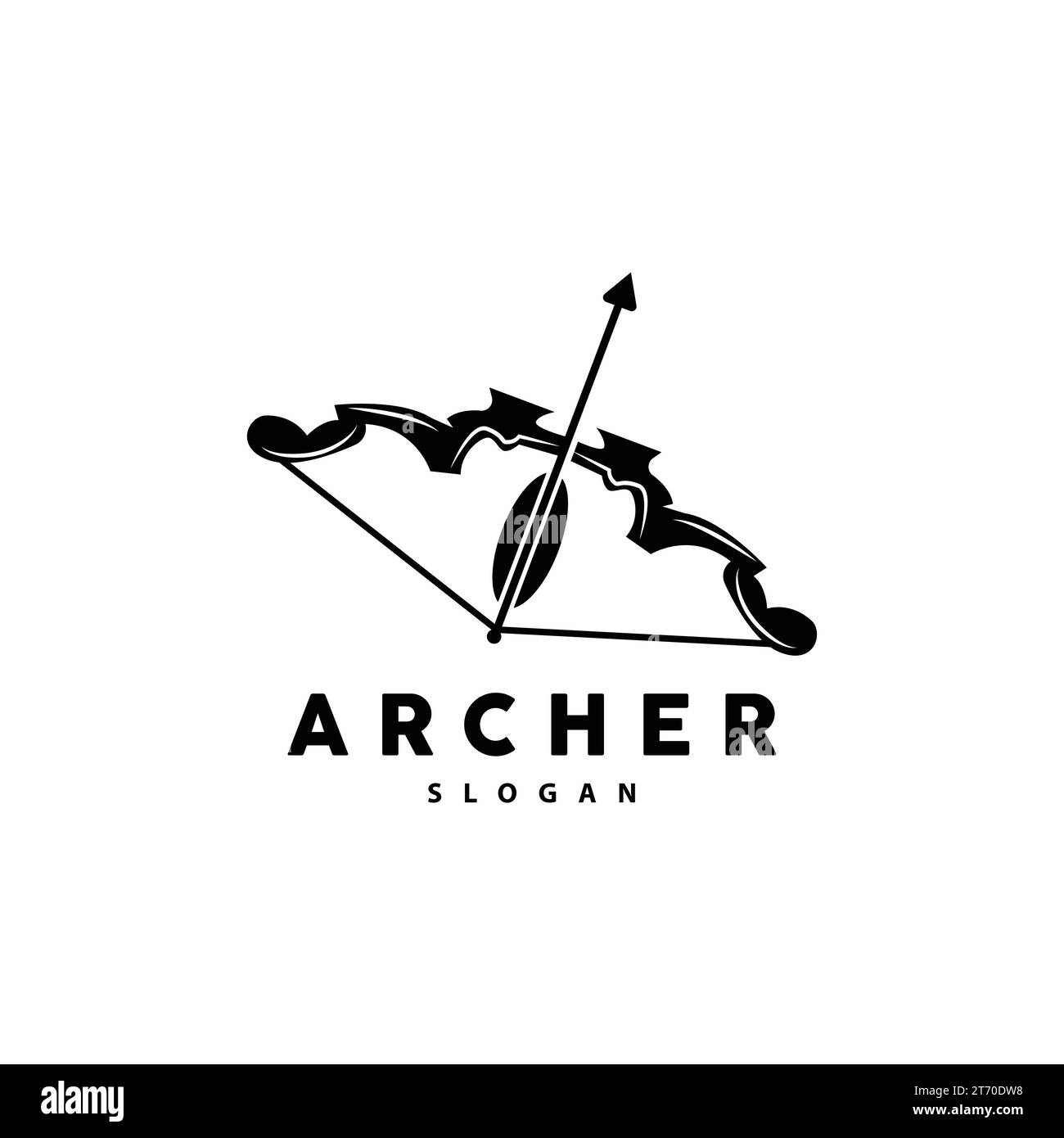 Archer Logo, Archery Arrow Vector, Elegant Simple Minimalist Design