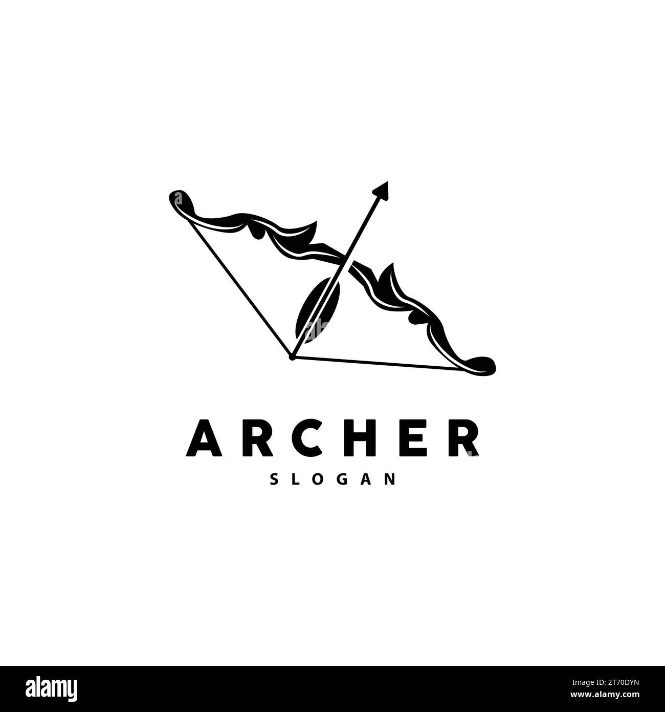 Archer Logo, Archery Arrow Vector, Elegant Simple Minimalist Design