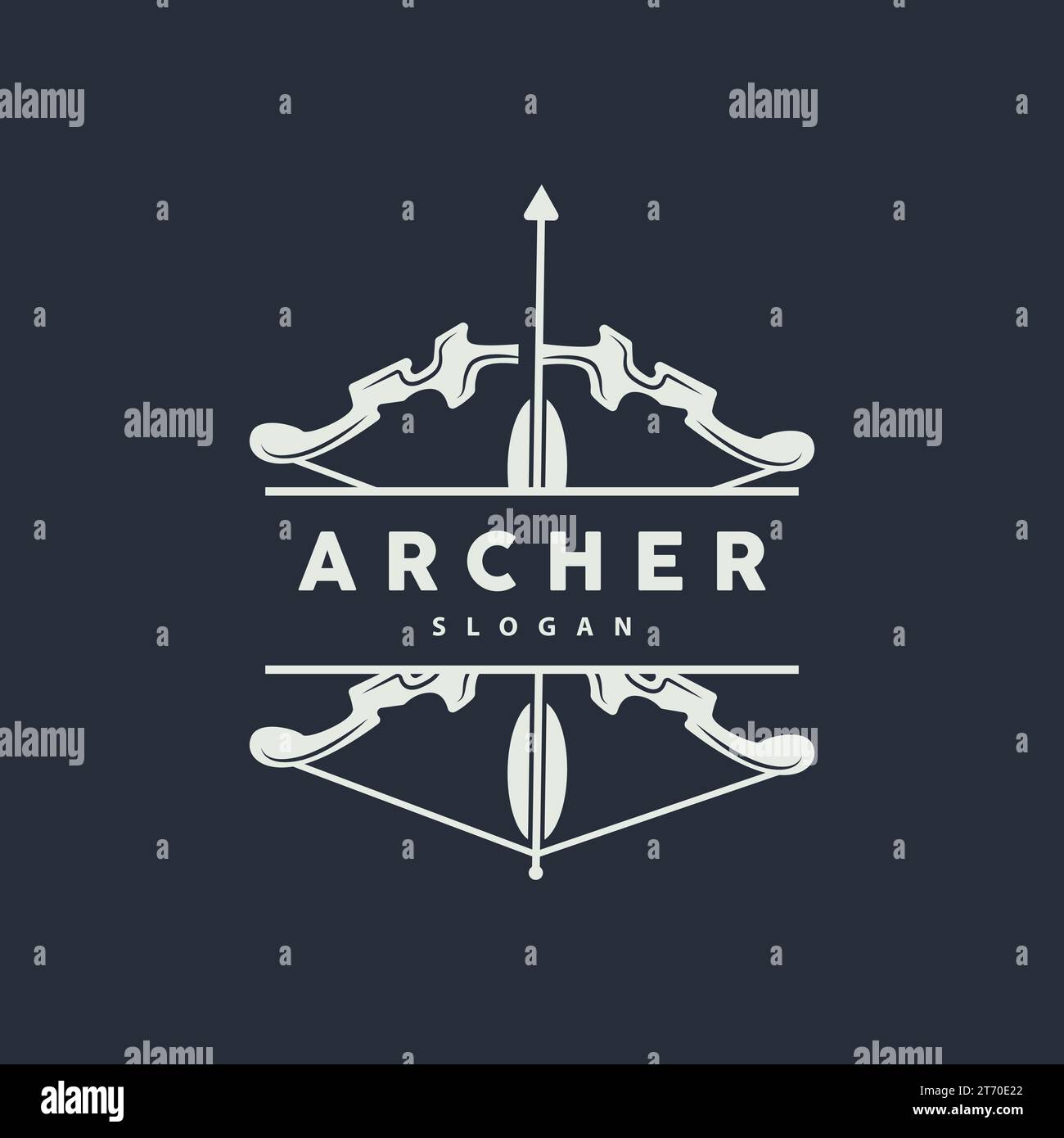 Archer Logo, Archery Arrow Vector, Elegant Simple Minimalist Design
