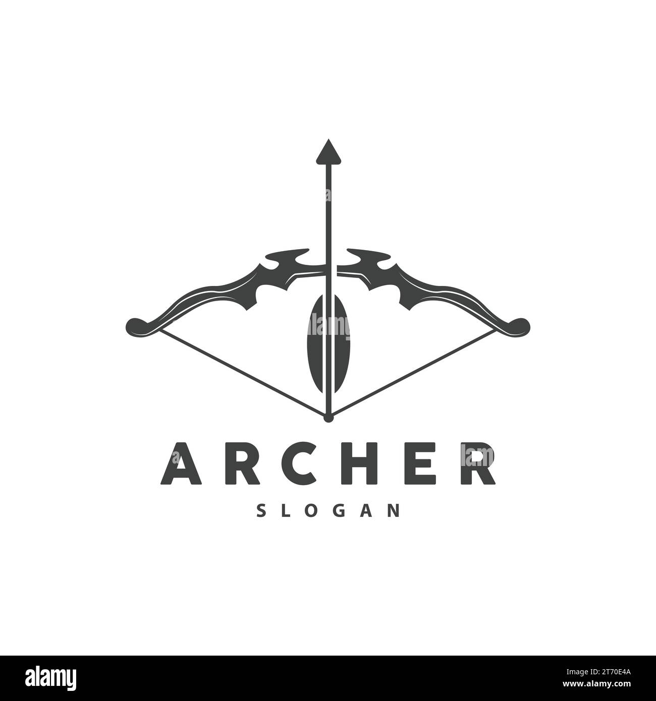 Archer Logo, Archery Arrow Vector, Elegant Simple Minimalist Design, Icon Symbol Illustration