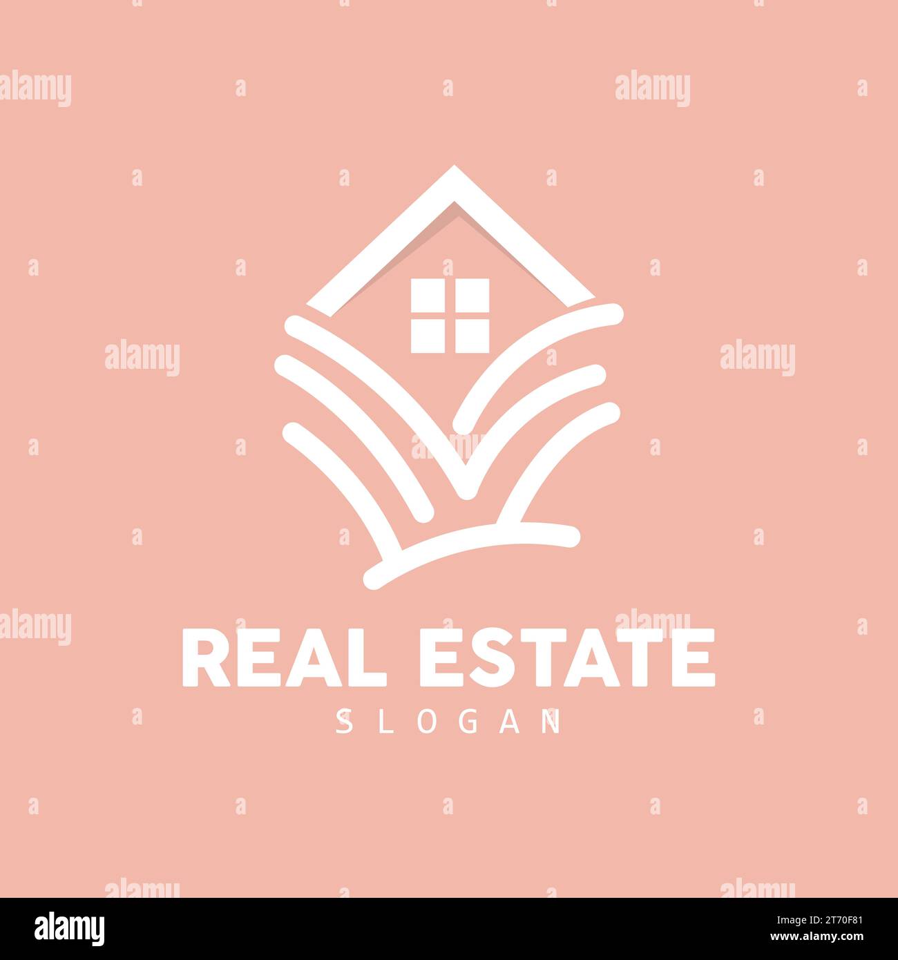 House Logo, Real Estate Logo Construction Building Vector, Minimalist Elegant Design, Icon Symbol Illustration Stock Vector