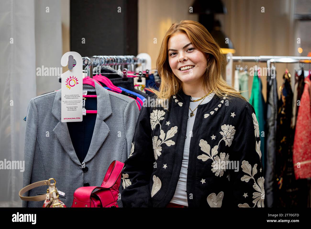Countess eloise van oranje vintage clothing pop up store hi-res stock ...