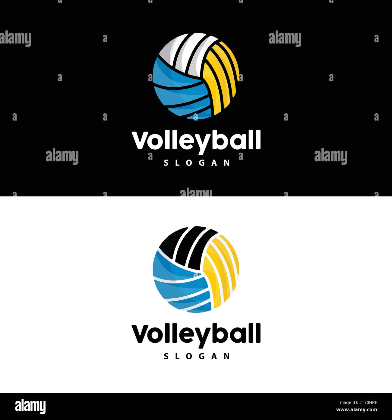 Volleyball Logo, Sport Simple Design, World Sports Tournament Vector, Illustration Symbol Icon Stock Vector