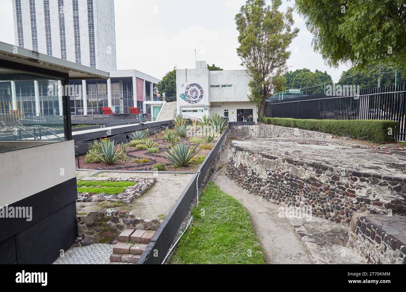 The ancient Aztec ruins of Tlatelolco in Mexico City Stock Photo