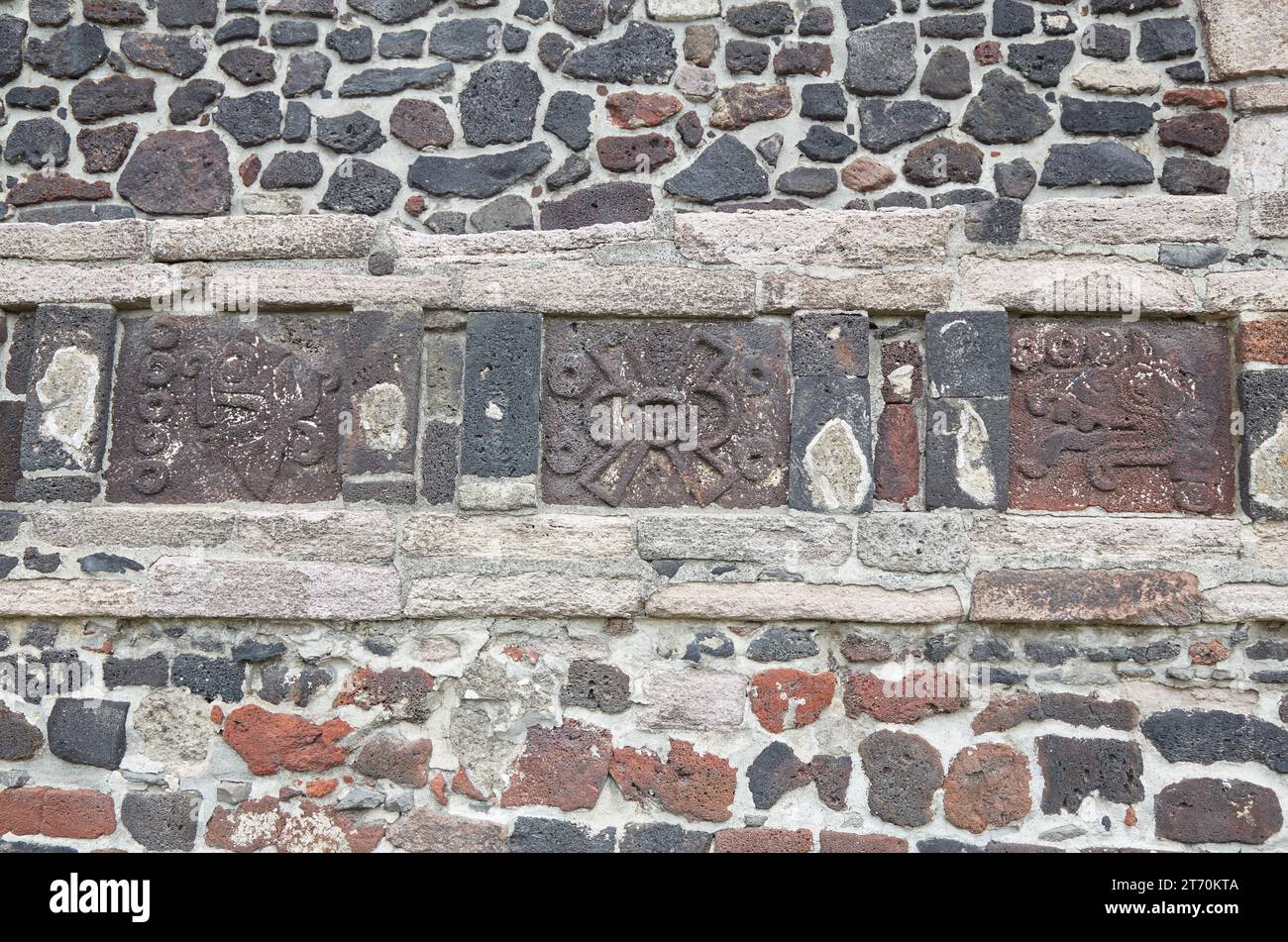 The ancient Aztec ruins of Tlatelolco in Mexico City Stock Photo