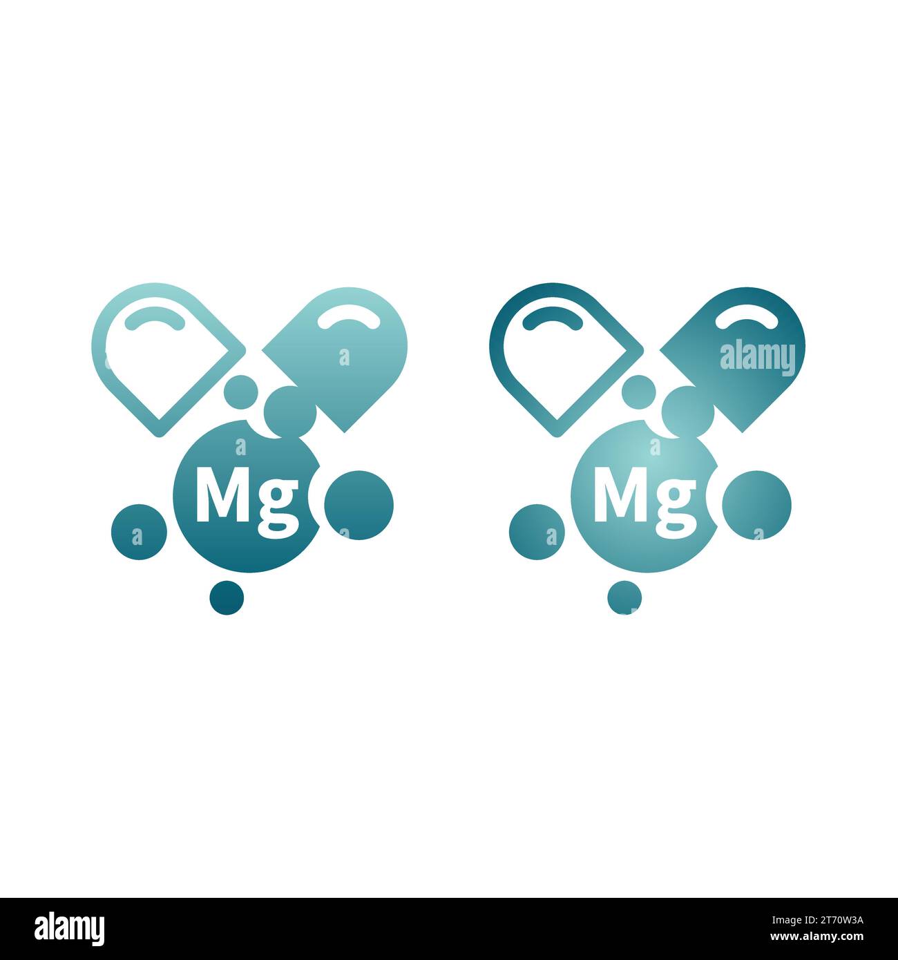 Magnesium capsule vector icon. Mg minerals and supplement capsules and