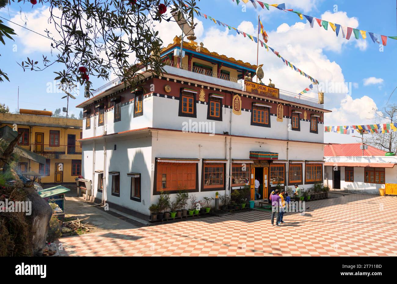 The famous Ghum monastery constructed in 1875 at Darjeeling hill station in West Bengal. India Stock Photo