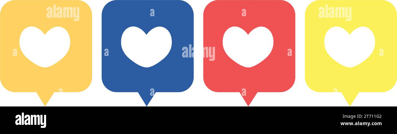Social Media Love Icon Vector Stock Vector
