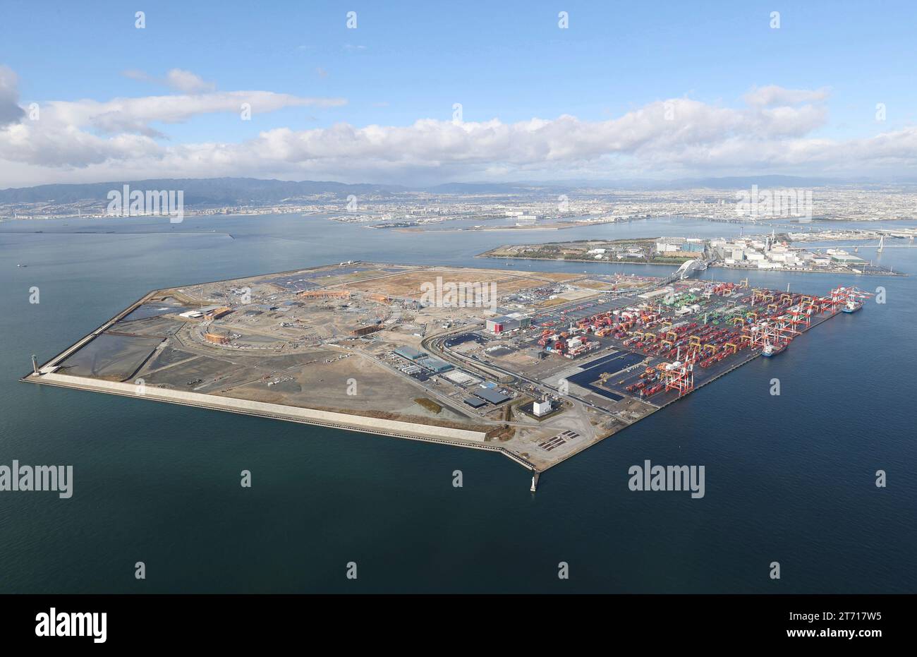 An Aerial Photo Shows Yumeshima An Artificial Island For Expo 2025 Osaka Kansai Japan Venue An Aerial Photo Shows Yumeshima An Artificial Island For Expo 2025 Osaka Kansai Japan Venue