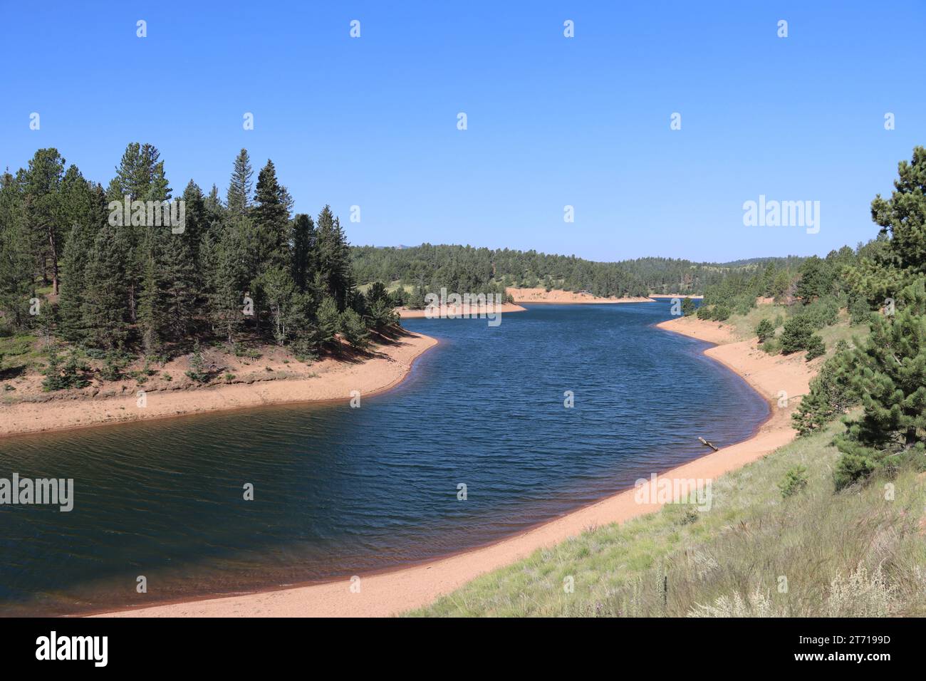 The Catamount Reservoir, located at the base of Pikes Peak in the Rocky