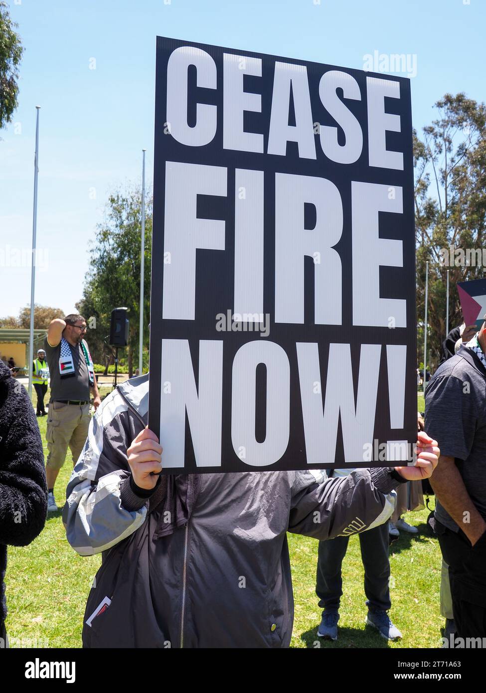 Australia, Canberra, 13th November 2023. Hundreds of protesters from ...