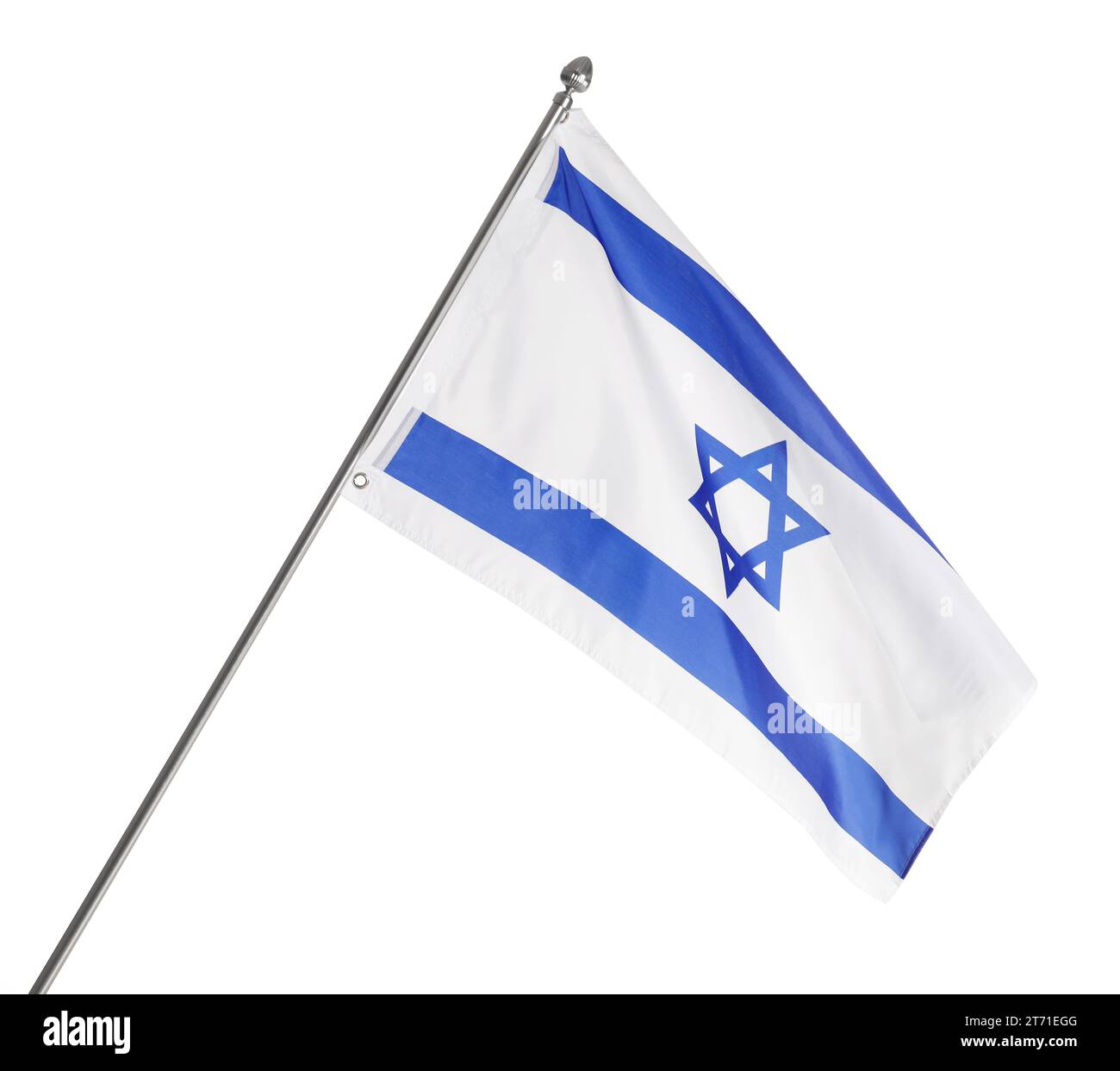 Flag Of Israel Isolated On White. National Symbol Stock Photo - Alamy