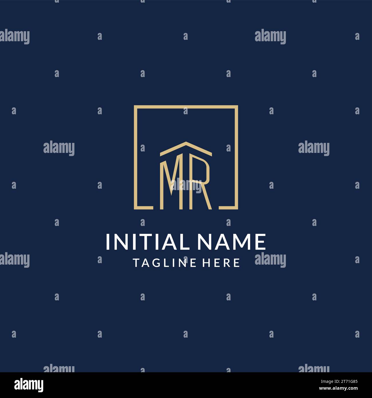 Initial MR square lines logo, modern and luxury real estate logo design ...