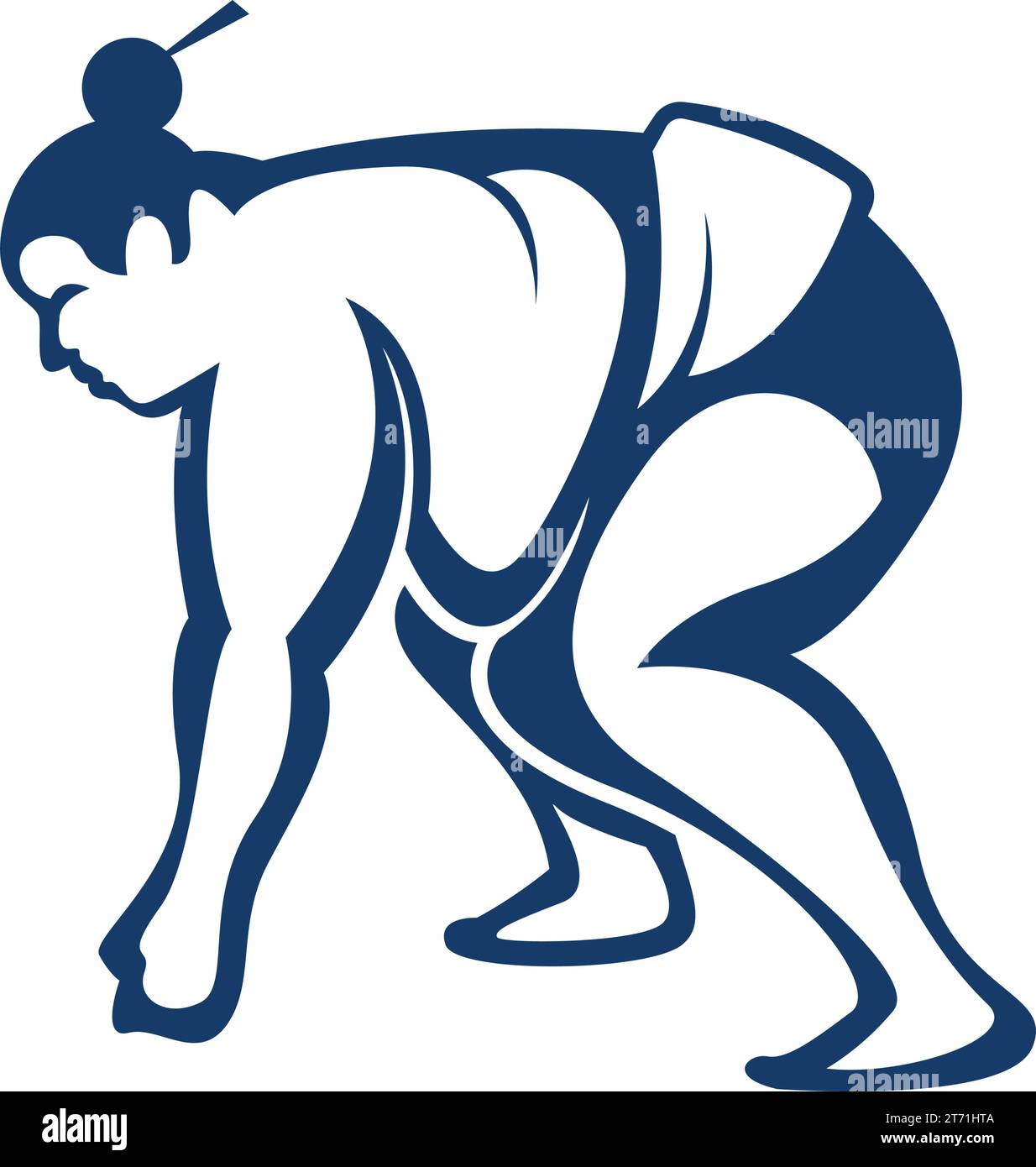 Sumo wrestler silhouette vector vectors Stock Vector Images - Alamy