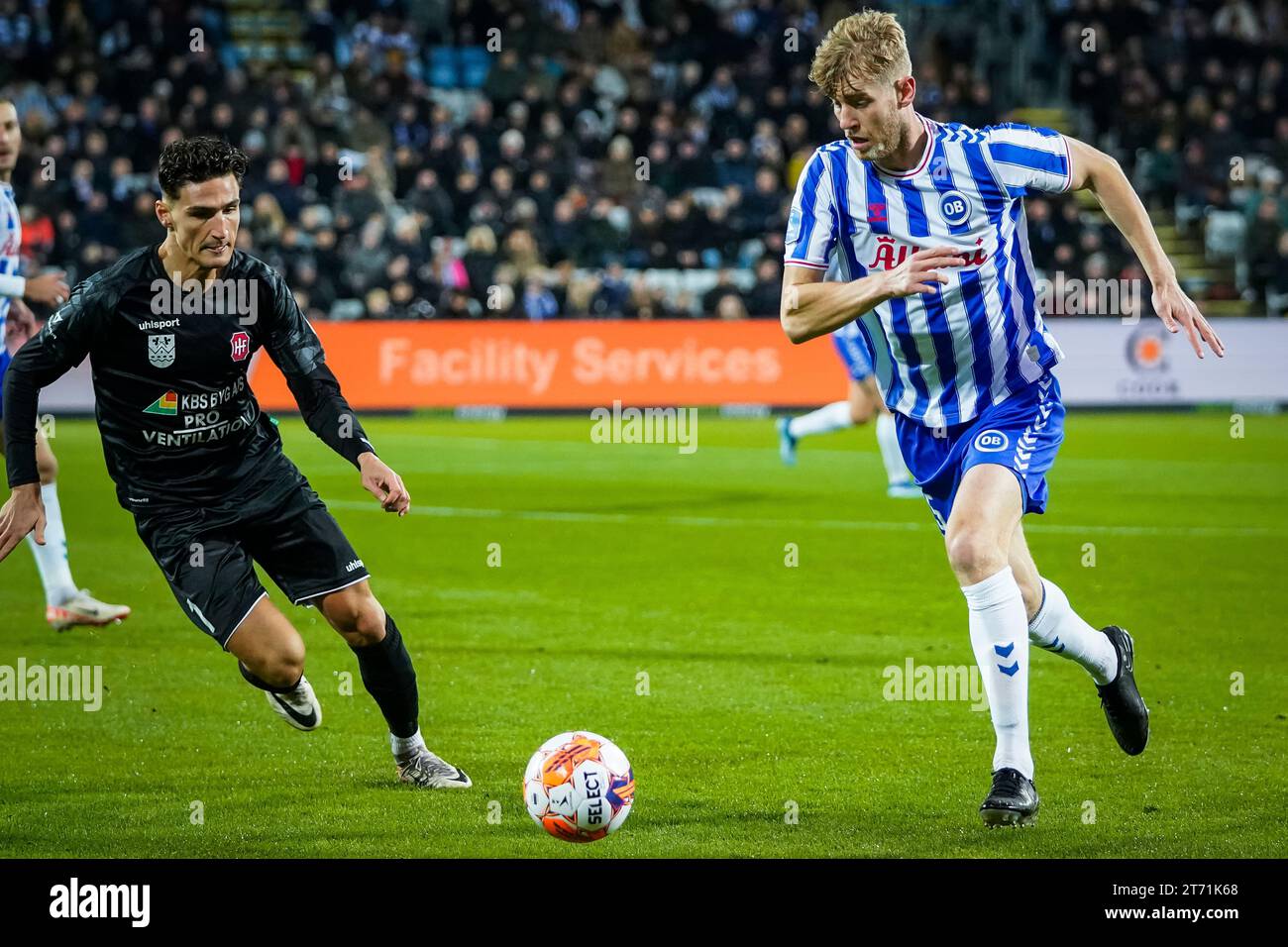 Odense, Denmark. 12th, November 2023. Filip Helander (25) of OB seen during the 3F Superliga match between Odense BK and Hvidovre IF at Nature Energy Park in Odense. (Photo credit: Gonzales Photo - Kent Rasmussen). Stock Photo