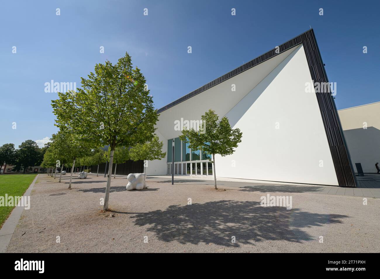 Multimedia-, Konzert- und Theaterkomplex Wolfgang-Rihm-Forum, Hochschule für Musik Karlsruhe, Am Schloss Gottesaue, Karlsruhe, Baden-Württemberg, Deut Stock Photo