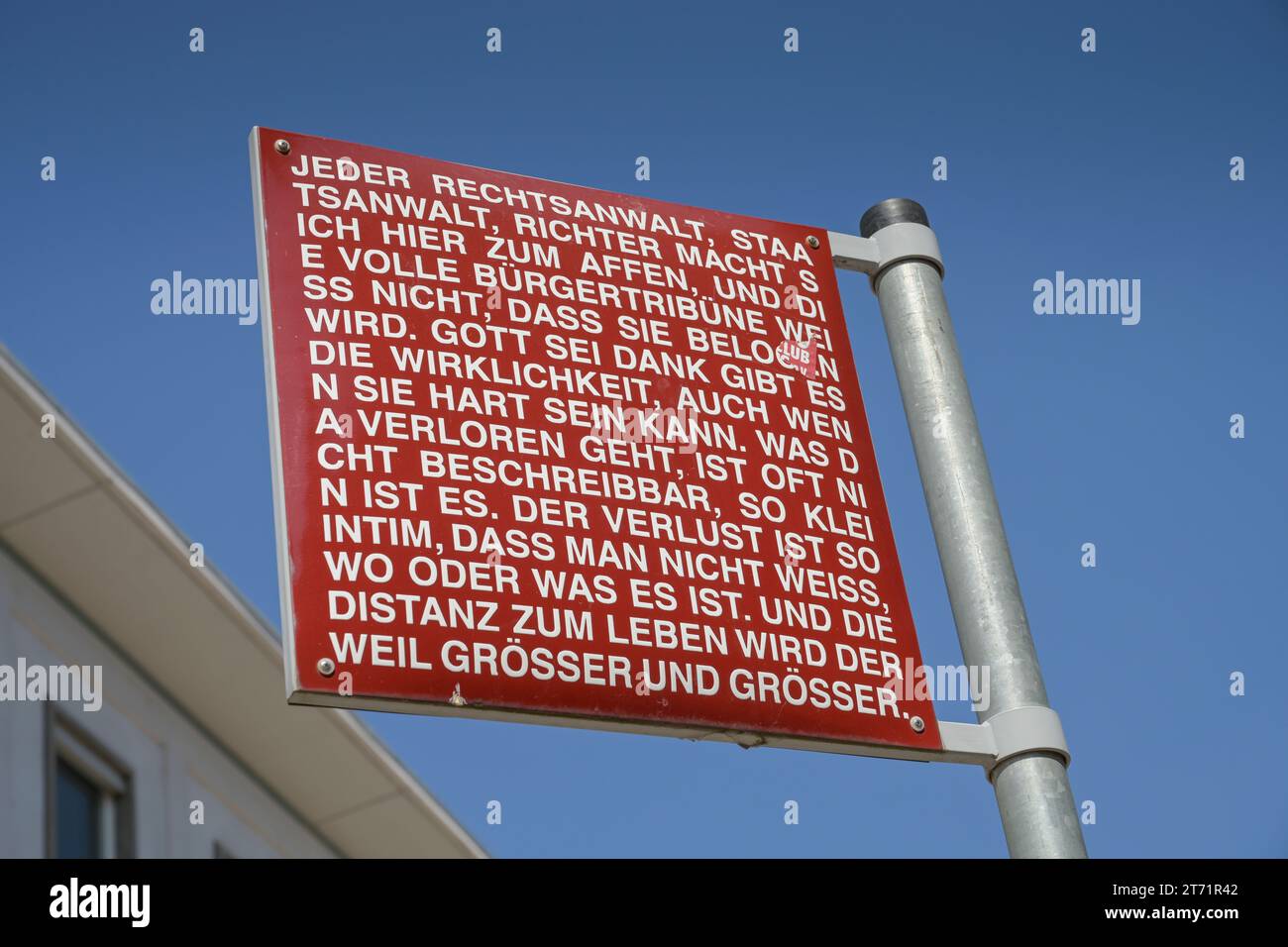 Kunstobjekt Platz der Grundrechte von Jochen Gerz, Karlsruhe, Baden-Württemberg, Deutschland Stock Photo