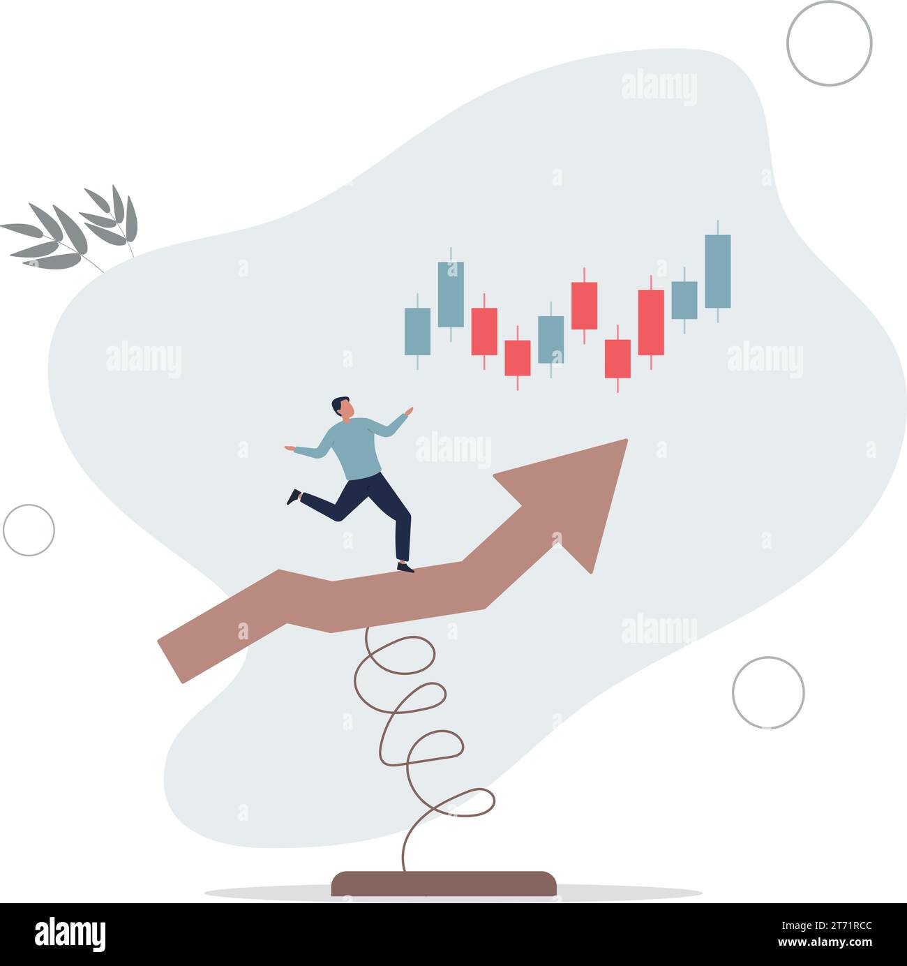 Riding market up trend, risk and uncertainty, stock market or 