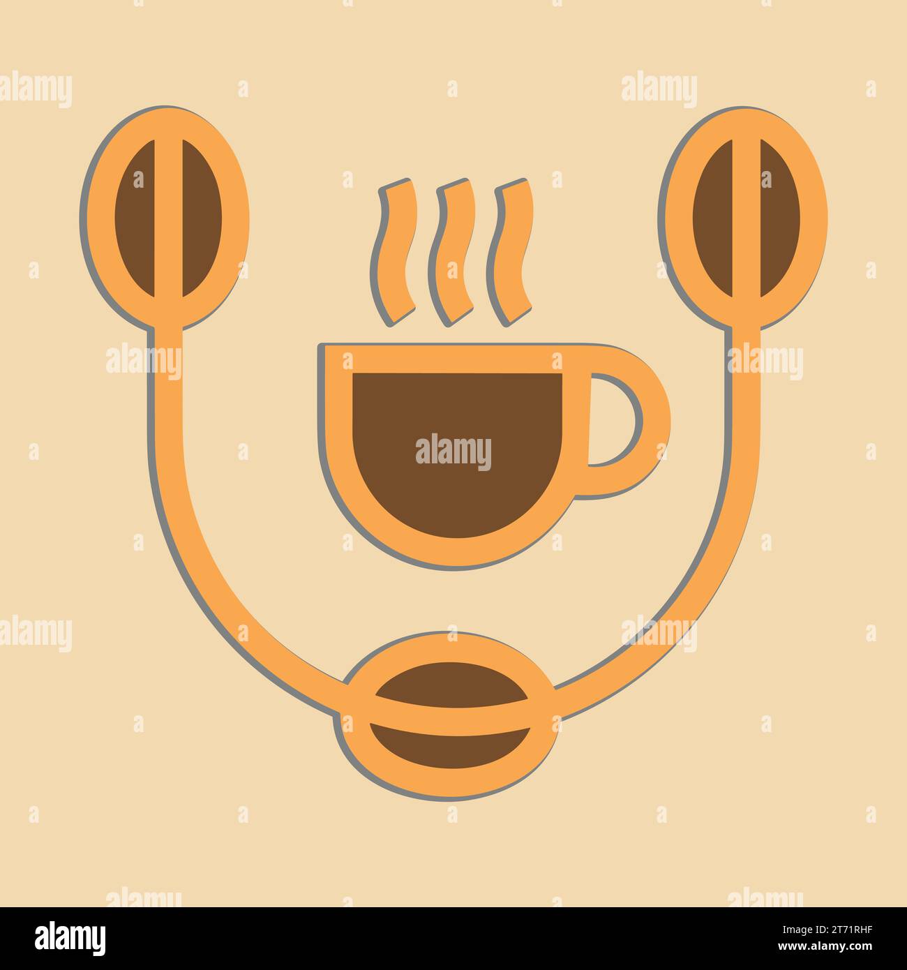 Coffee. Italian coffee pot with text All You Need is Coffee. Banner for cafe, restaurant, menu, coffee dreams theme. cup icon in the line style. Stock Vector
