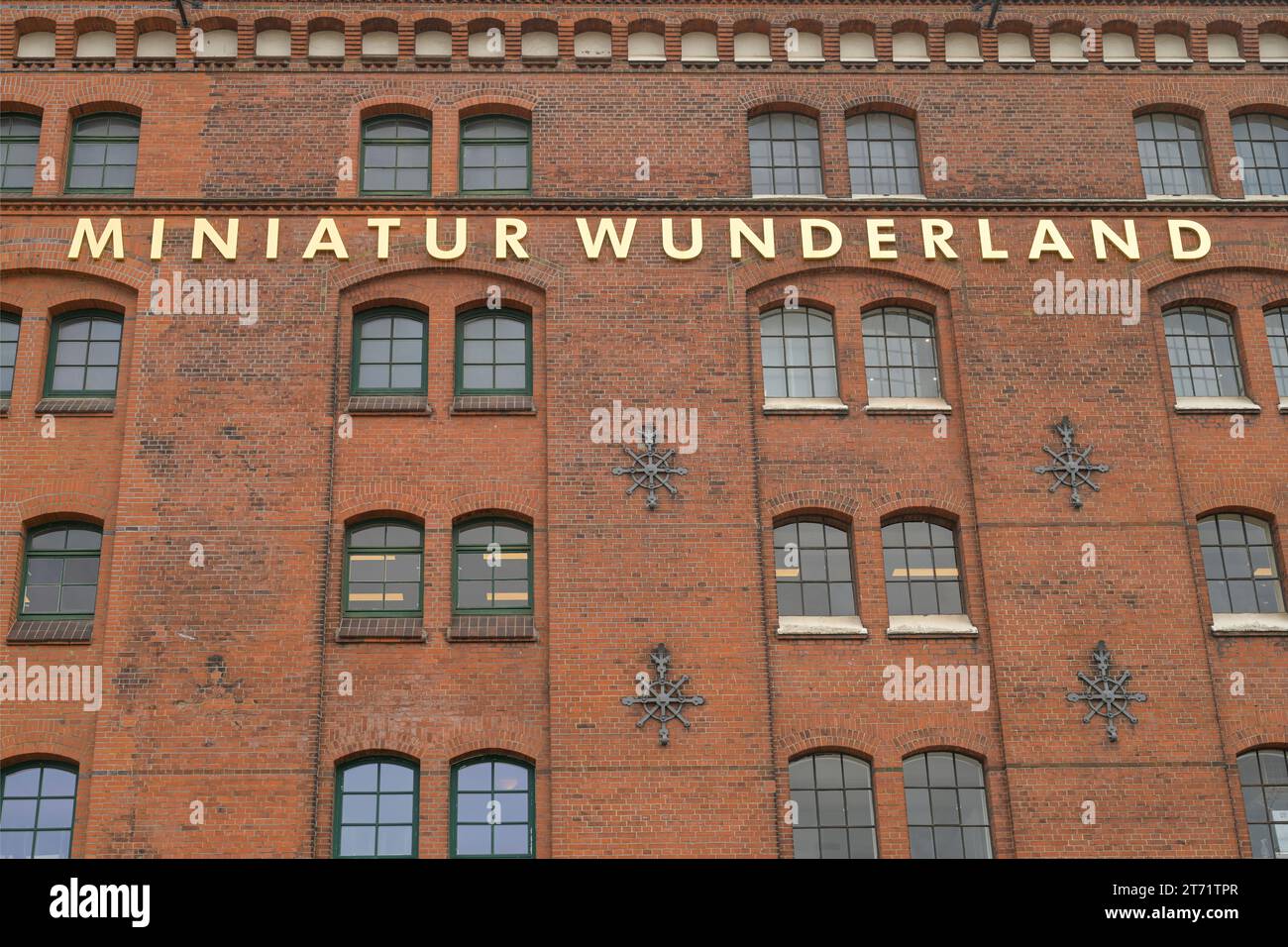 Modelleisenbahnanlage Miniatur Wunderland, Kehrwieder, Speicherstadt, Hamburg, Deutschland Stock Photo