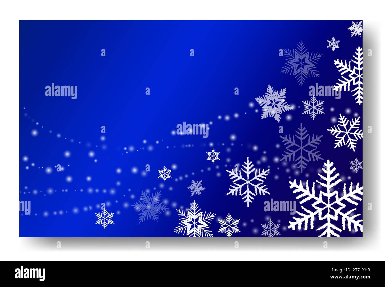 Christmas snowflake with night star light and snow fall abstract background vector illustration eps10 Stock Vector