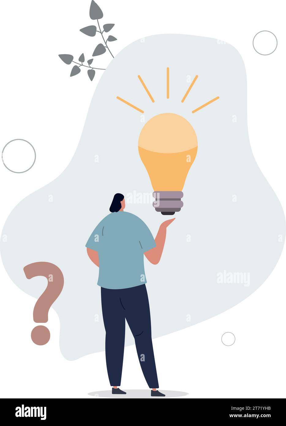 Question and answer, q and a or solution to solve problem, FAQ frequently asked question, help or creative thinking idea concept. Stock Vector