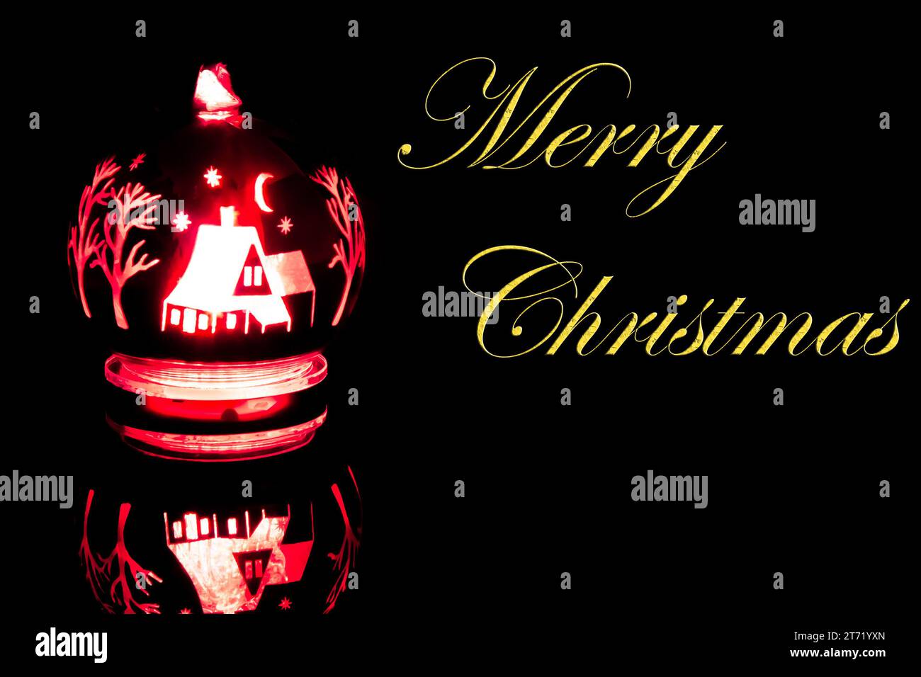 detail of  brighter christmas decoration on black background with space for text; detail of  brighter christmas decoration on black background with space for text Stock Photo