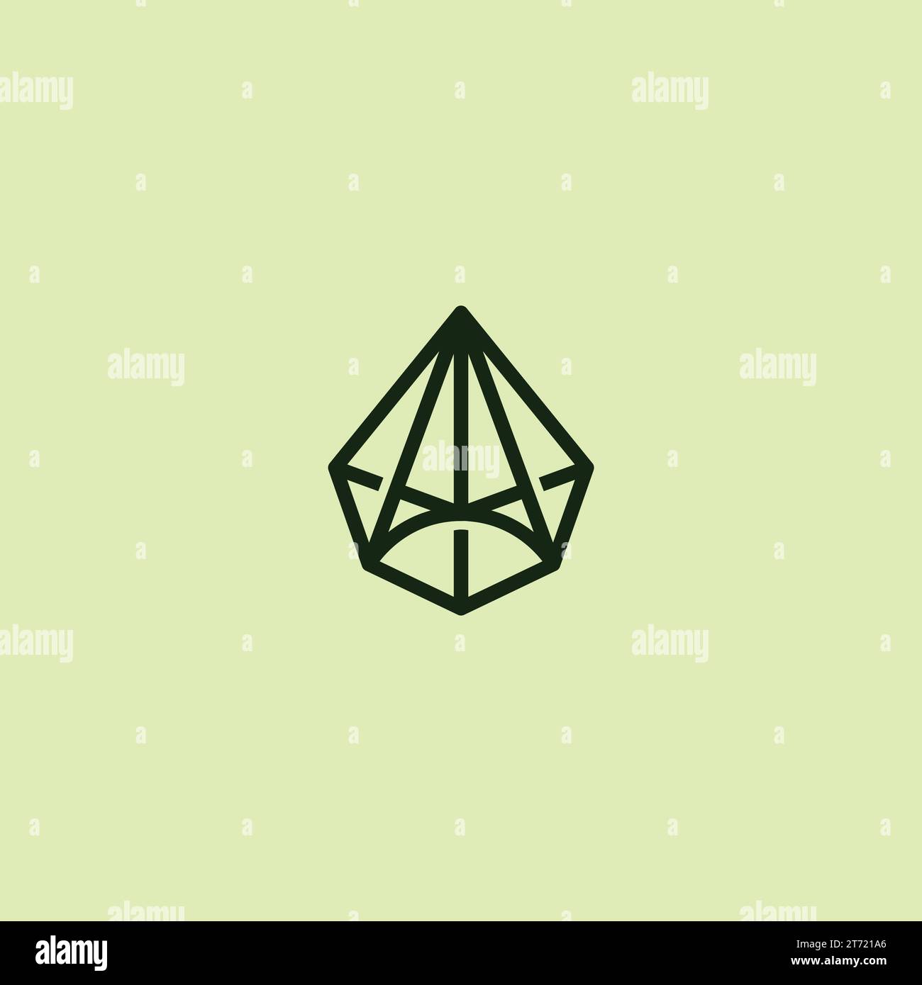 Letter A geometric logo Stock Vector