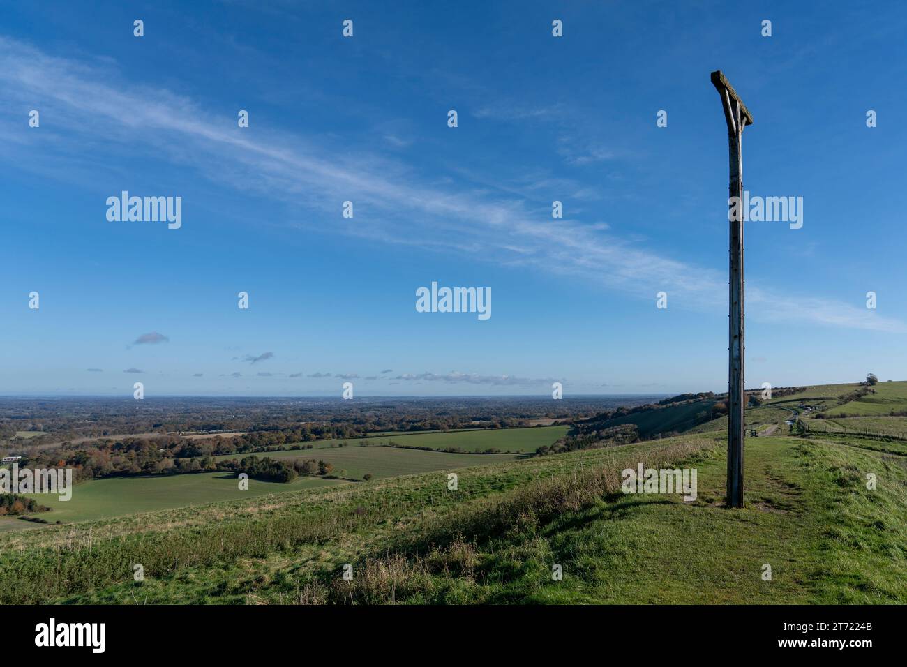 Combe Gibbet at Inkpen and Walbury Hill Stock Photo Alamy