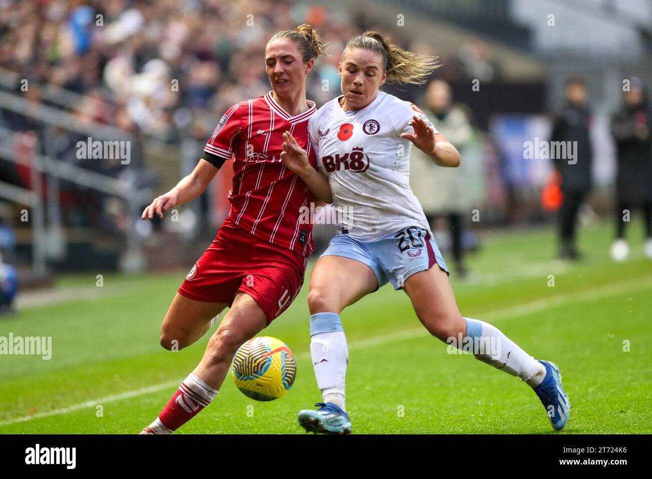 Bristol, UK. 12 November 2023. Naomi Layzell during the WSL fixture between Bristol City and