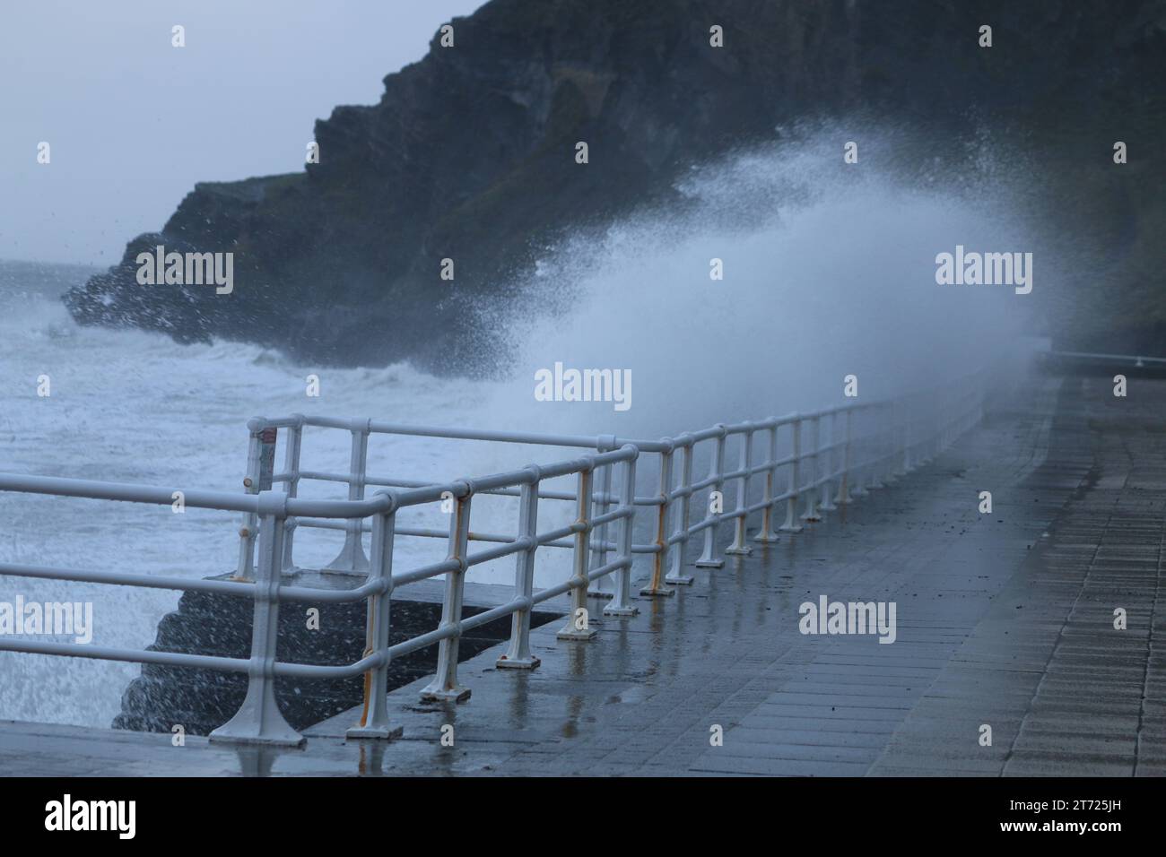 Aberystwyth Wales UK weather 13th November 2023 Storm Debi hits the