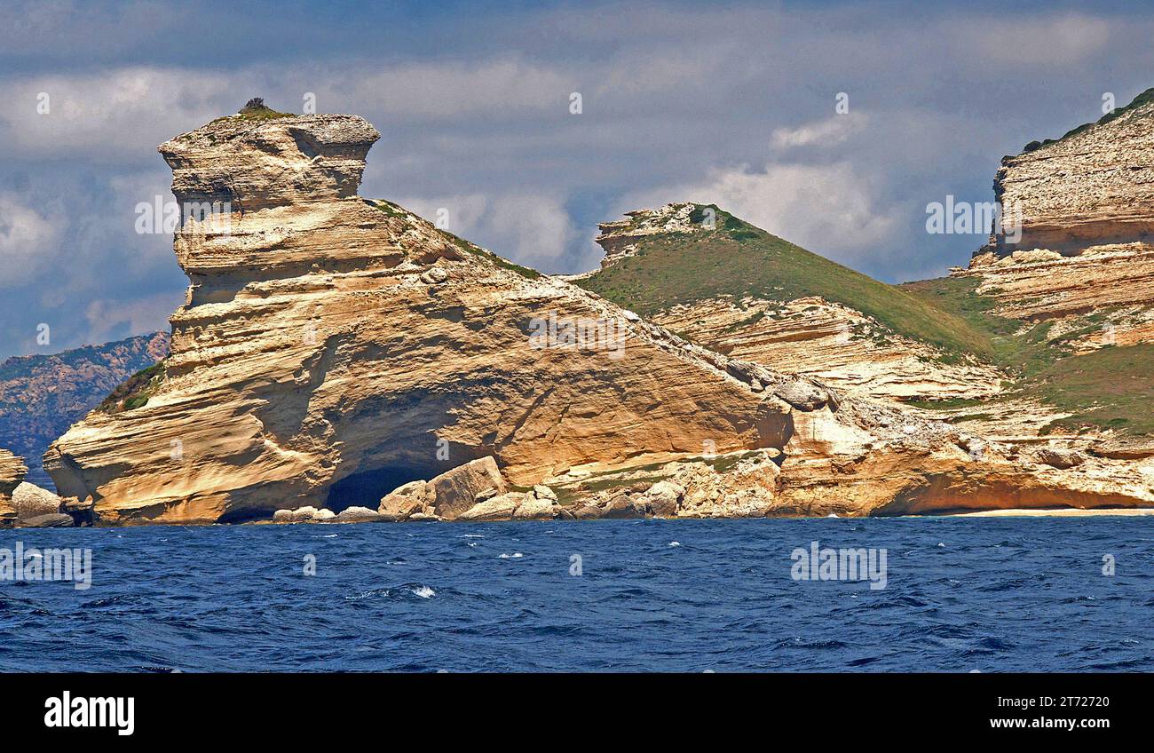 shoreline, near Bonifacio, South Corsica, France Stock Photo