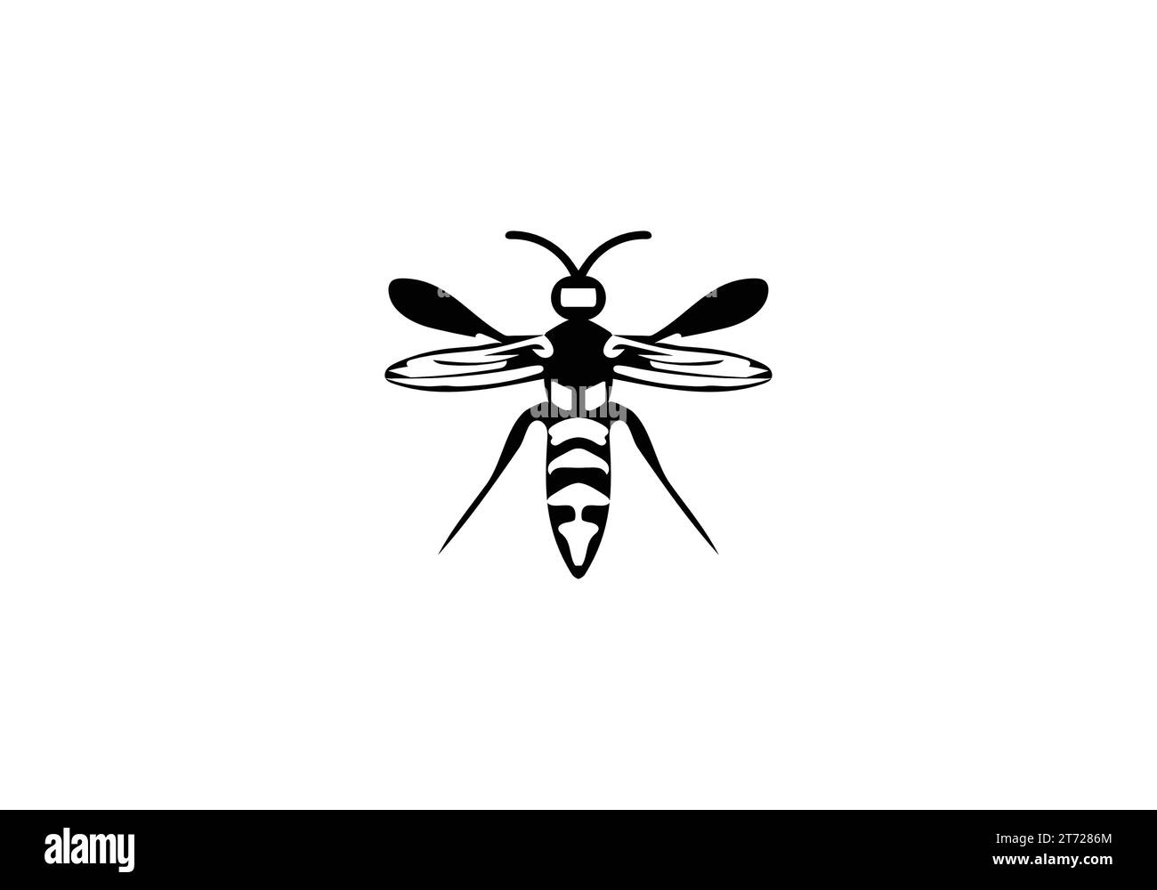 Beewolf wasp minimal style  icon illustration design Stock Vector