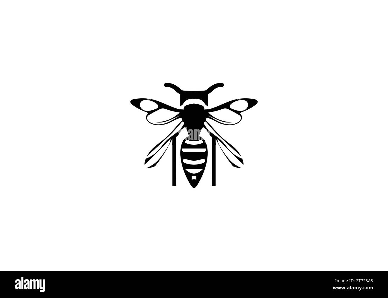 Beewolf wasp minimal style  icon illustration design Stock Vector